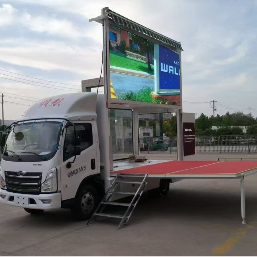 LED Stage Vehicle Mobile Billboard Truck for Touring and Pop-Up Store Promotion, National VI Emission Standard, Jingchuan Supply
