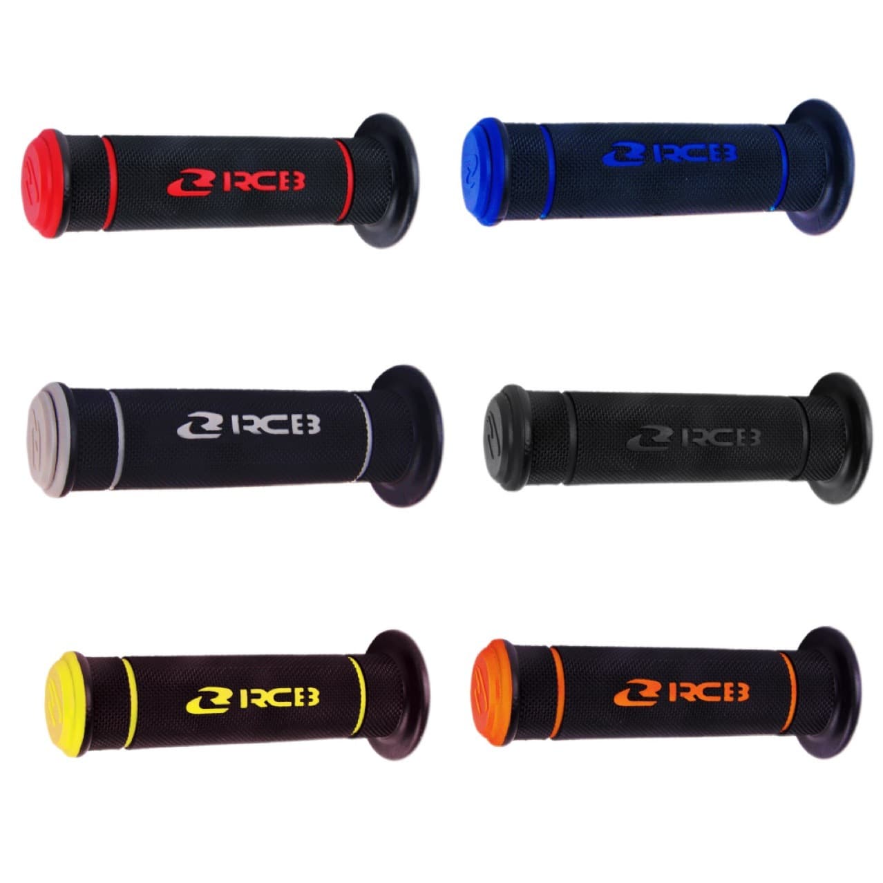 Motorcycle Handlebar Grip, Universal RCB Anti-Slip Rubber Handlebar Grip for Motorcycle Modification