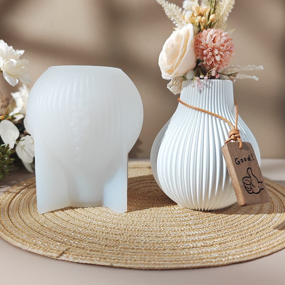 Quanmingxiang Venus Vase Silicone Mold Spiral Vase Decoration Dry Flower Arrangement Plaster Concrete Mold