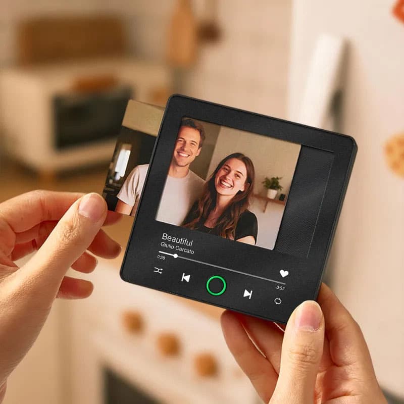 New Acrylic Music Fridge Magnet with Replaceable Photo for Mother's Day Gift