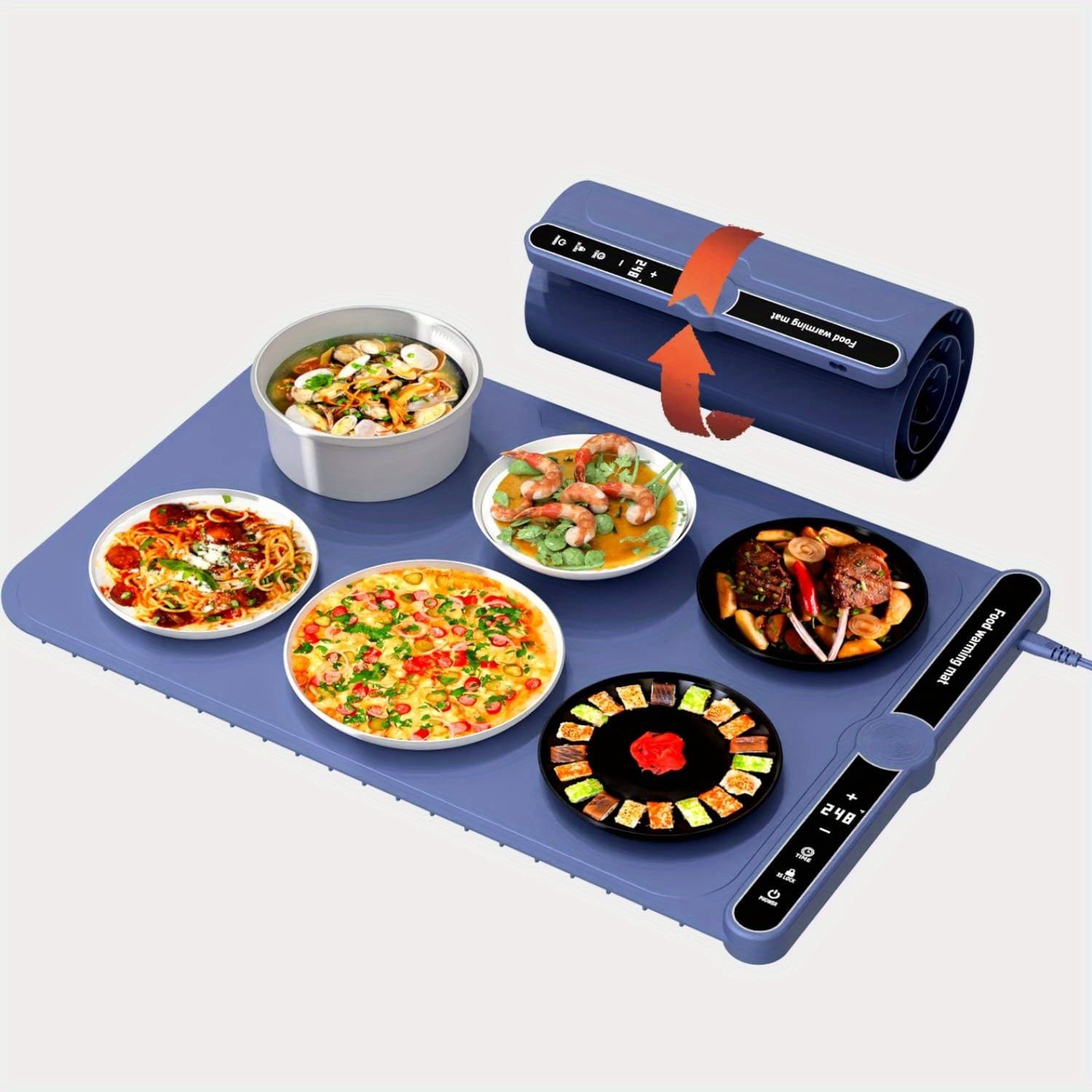 USB-Powered Electric Food Warming Mat with 6 Temperature Settings for Cross-border