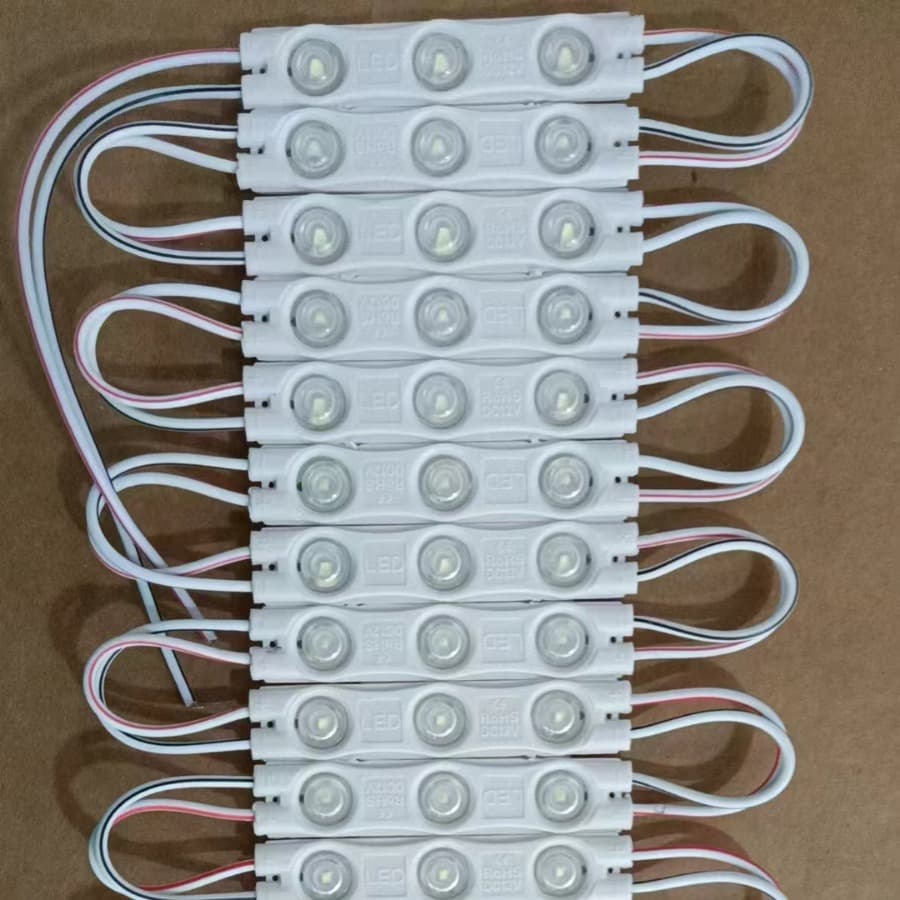 Waterproof LED Advertising Injection Molded Module Light Box, 1.5W Illuminated Characters 6113 Three High-Brightness Lenses Low Voltage 12V