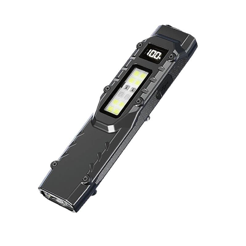 New Tactical EDC Flashlight High-Lumen Self-Defense Ultra-Thin Work Light Rechargeable Three Light Sources Outdoor Tactical EDC Flashlight
