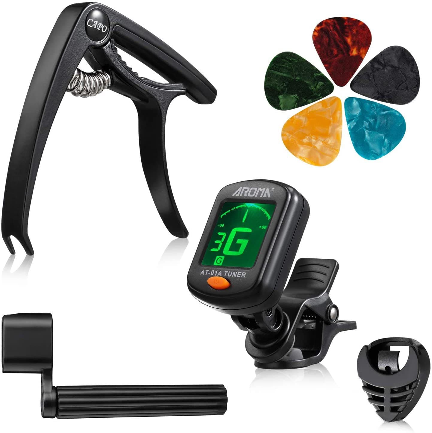 Guitar Accessory Kit Cross-Border Amazon Guitar Strings Capo Picks String Winder Custom Set