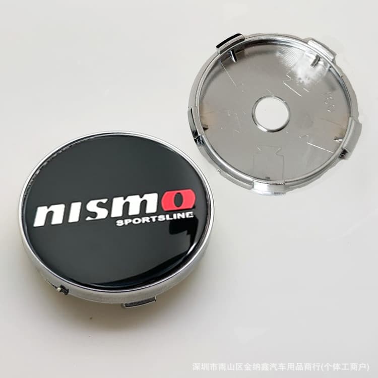 Suitable for NISMO emblem letter hub center cap sticker, NISMO hub center cap sticker, outer diameter 60mm