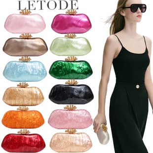 Unique Cross-Border New Flower-Shaped Acrylic Evening Bag Solid Color Novelty Clutch Chain Bag