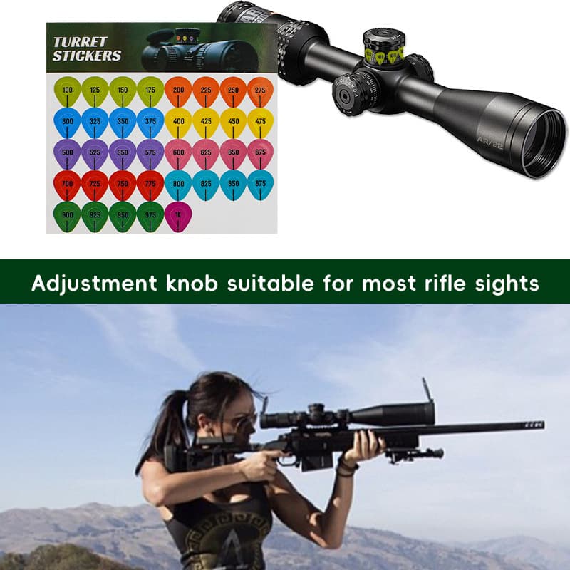 Cross-border New 8pc Rifle Scope Turret Labels Stickers for Long-Range Shooting Hunting