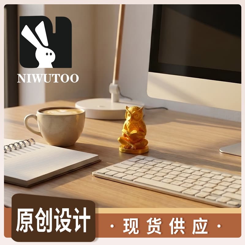 Cross-border Trade 3D Printed Craft Sitting Mini Owl Desktop Decoration Direct from Source Factory