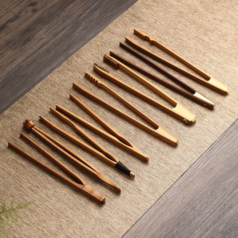 Bamboo Tea Tongs Handmade Bamboo Gongfu Tea Ceremony Old Bamboo Tongs Handmade Cup Tongs Lid Bamboo Tongs Multi-functional Tea Ceremony Tongs