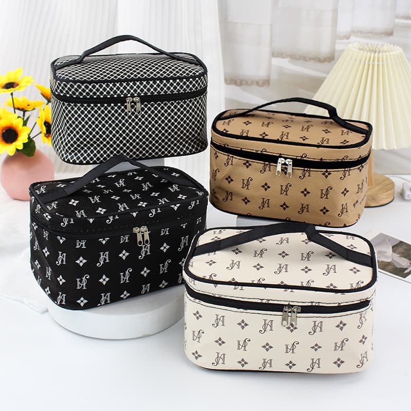 New Note Multi-Color Square Cosmetic Bag Storage Bag Portable Handbag Large Capacity Simple Fashion Organizer Bag