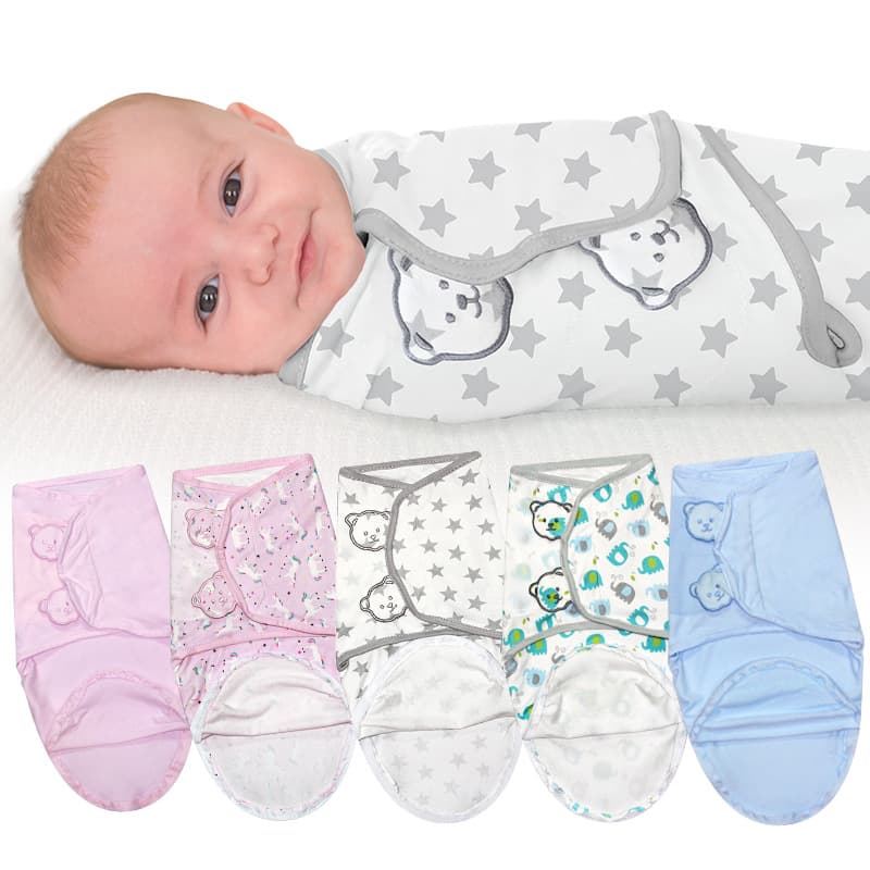 Baby Sleeping Bag Anti-Startle Swaddle Pure Cotton Wrap, Four-Season Single-Layer Kick-Proof Newborn Thin Swaddle