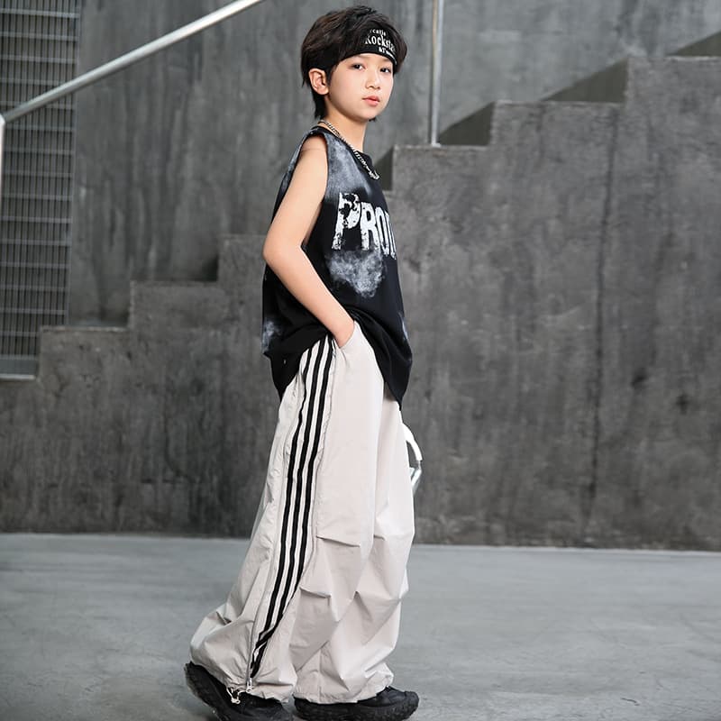 Summer new big boy letter vest children's clothing children's boys sleeveless T-shirt vest personality trendy cool versatile cross-border