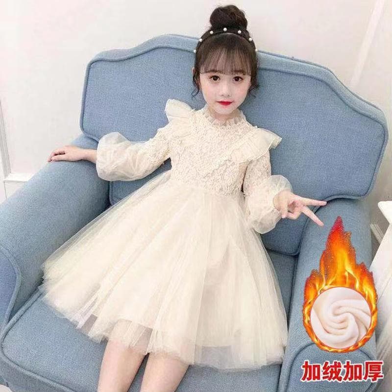 Girls' Dress Fall 2024 New Style Baby Princess Dress Puffy Long-Sleeve Children's Skirt Fashionable Bestseller