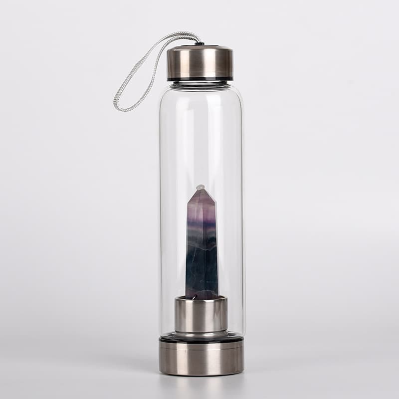 Factory Direct Wholesale Men's Home Water Spa Cup Natural Crystal Water Bottle Premium Hexagonal Crystal Column Energy Cup
