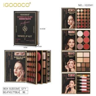 New Cross-Border Trade Book Eyeshadow Palette with Shimmer, Matte, Glitter, and Sparkle, Stage Makeup and COS Makeup Book