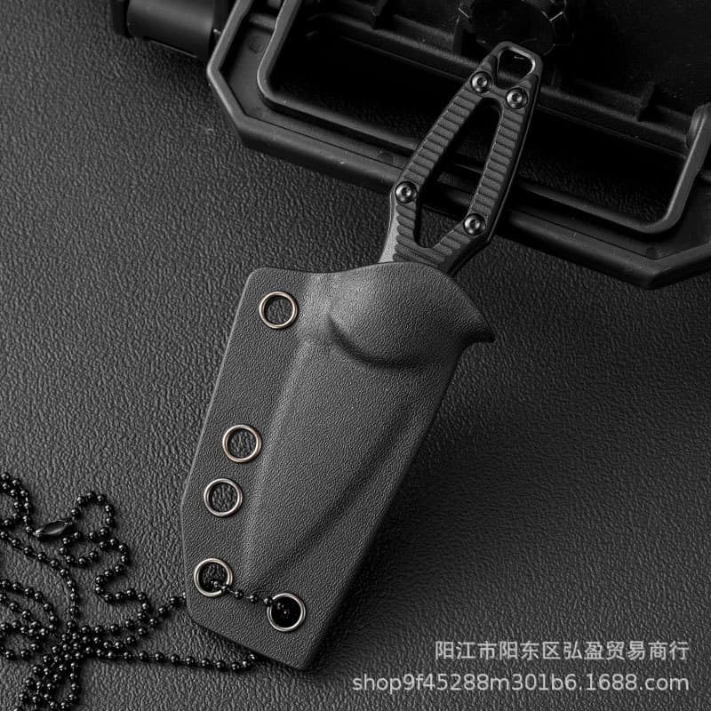 Outdoor Small Fixed Blade Knife High Hardness Sharp Stainless Steel Tactical Knife Neck Knife Camping Survival Knife