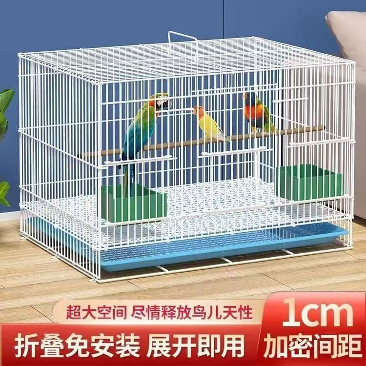Extra Large Bird Cage for Parakeets, Budgies, Cockatiels, Mynah Birds, Foldable, Heavy-Duty, Home Use, Breeding Cage