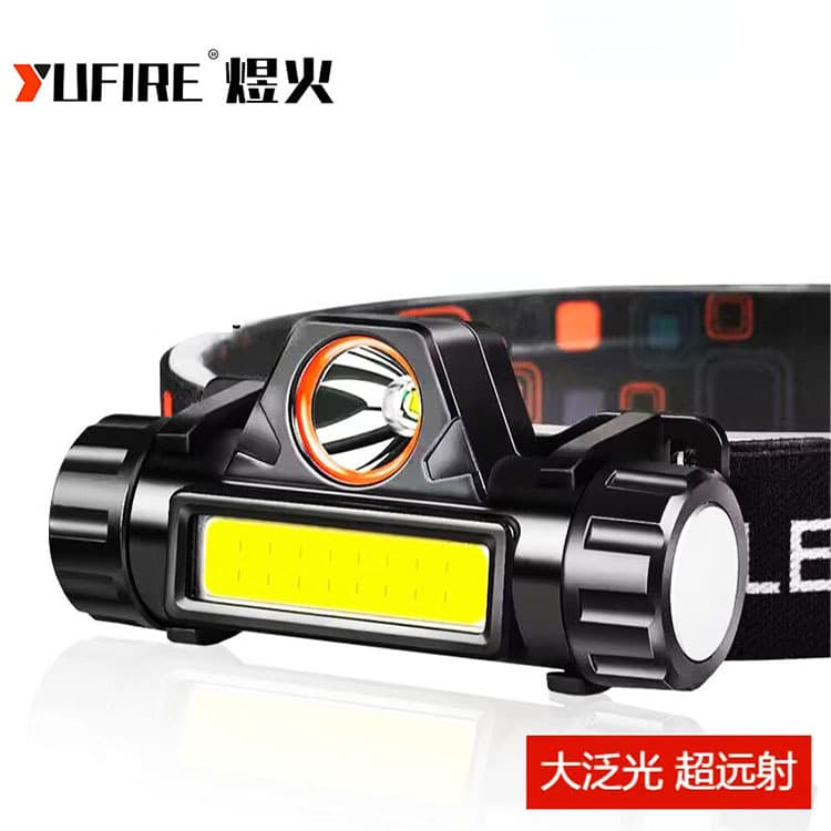 Cross-border Magnetic Work Light LED Headlamp Outdoor COB Rechargeable Headlamp Fishing Light High Brightness Night Fishing Headlamp Wholesale