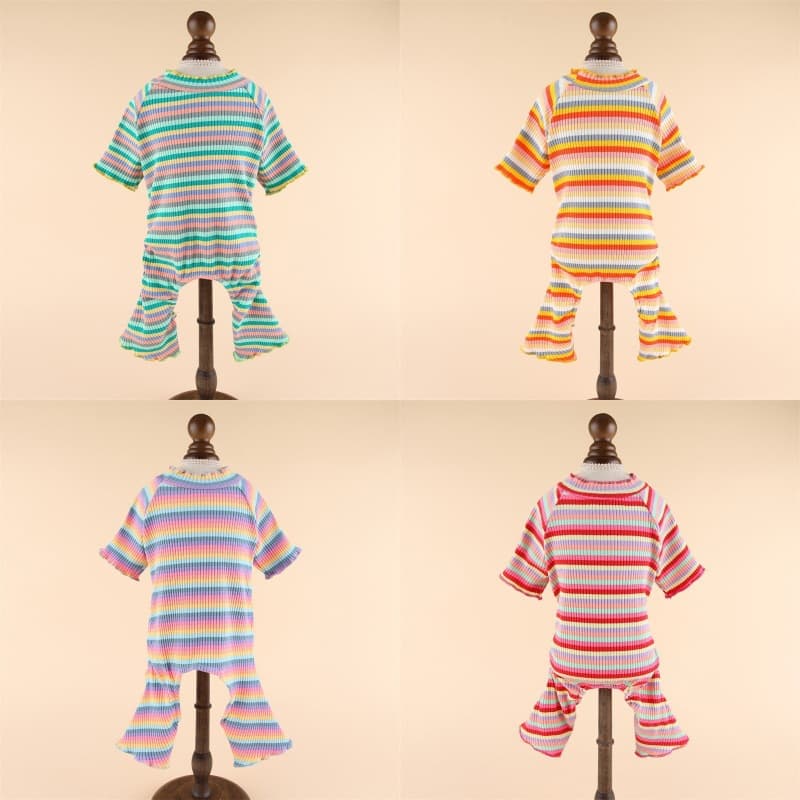 Trendy Teddy Puppy Dog Clothes Spring and Autumn Base Layer Summer Thin Cotton Pet Clothing for Cats