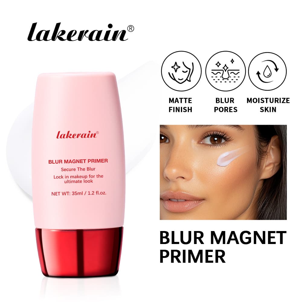 Cross-border lakerain matte makeup primer soft focus zero pores even skin tone light Kong oil makeup primer