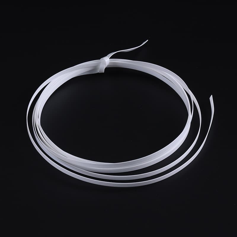 Custom white all-plastic nose bridge strip, 5mm, disposable mask shaping nose bridge wire, 4mm dual-core cable tie, mask accessory.