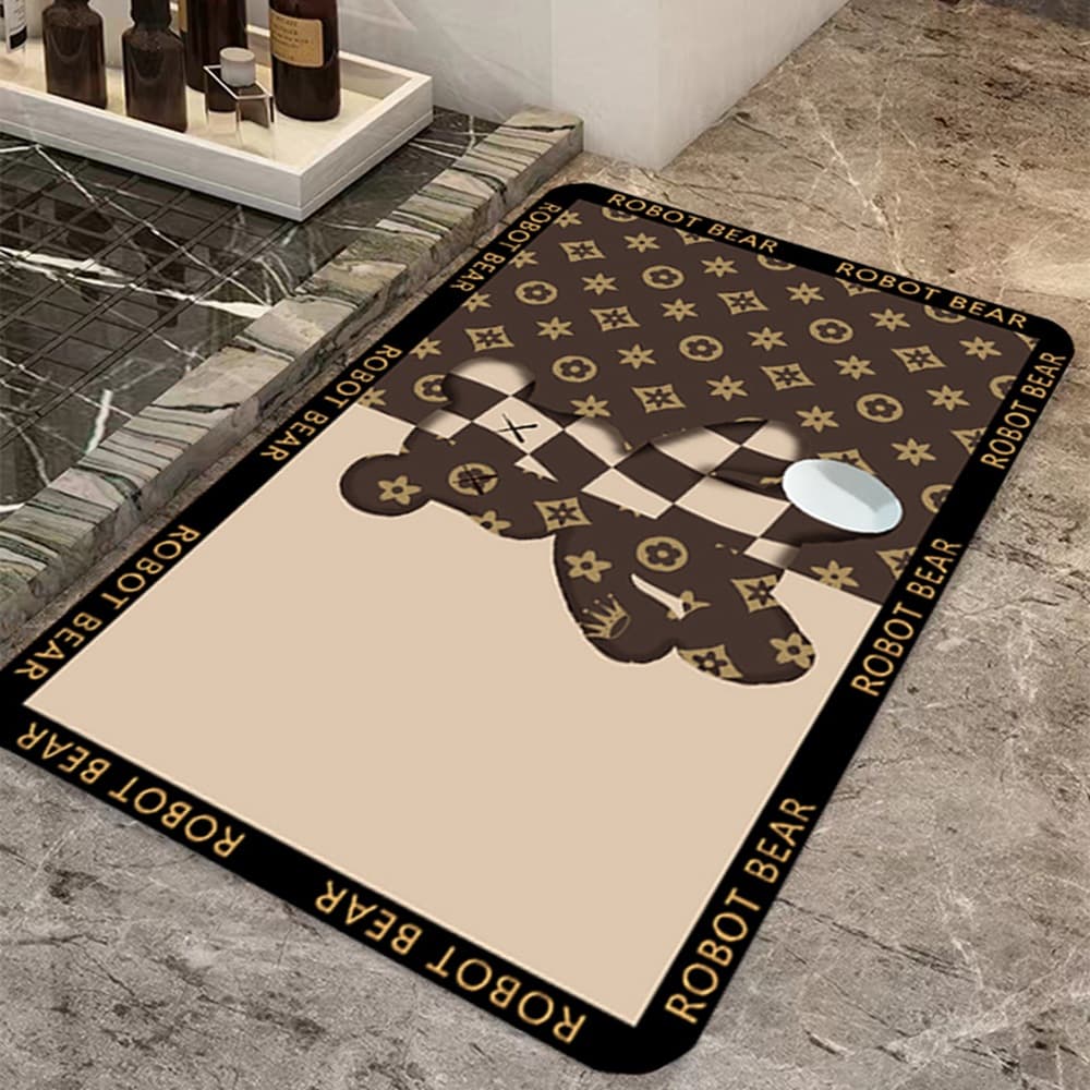 Diatom Mud Soft Mat Waterproof Bathroom Floor Mat Anti-Slip Toilet Door Mat Entryway Door Mat Carpet Bathroom