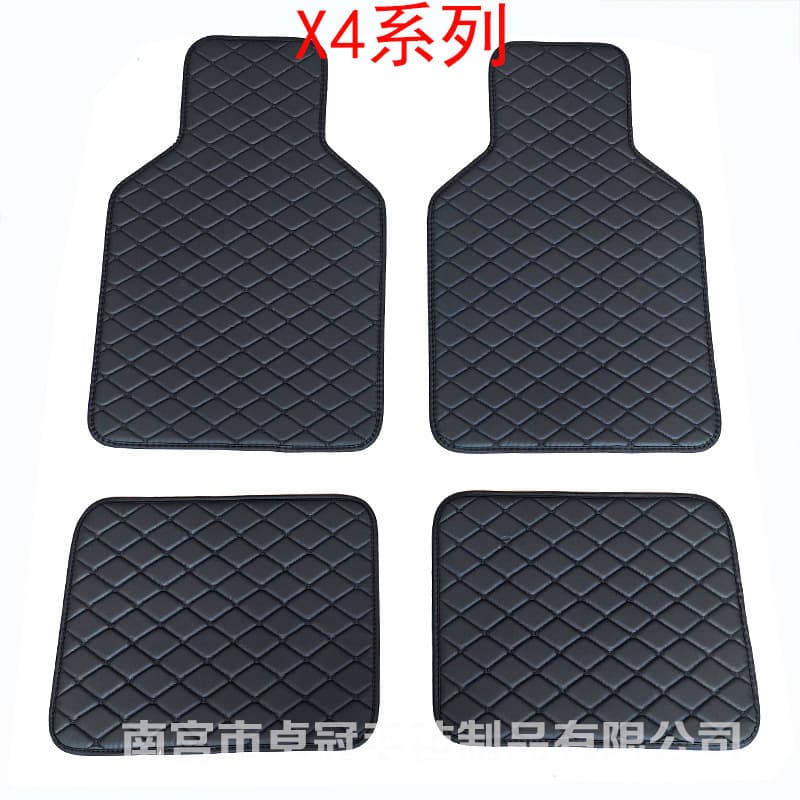 Universal Car Floor Mats Suitable for Amazon eBay Foreign Trade Temu Quilted PVC Leather Floor Mats Right-Hand Drive
