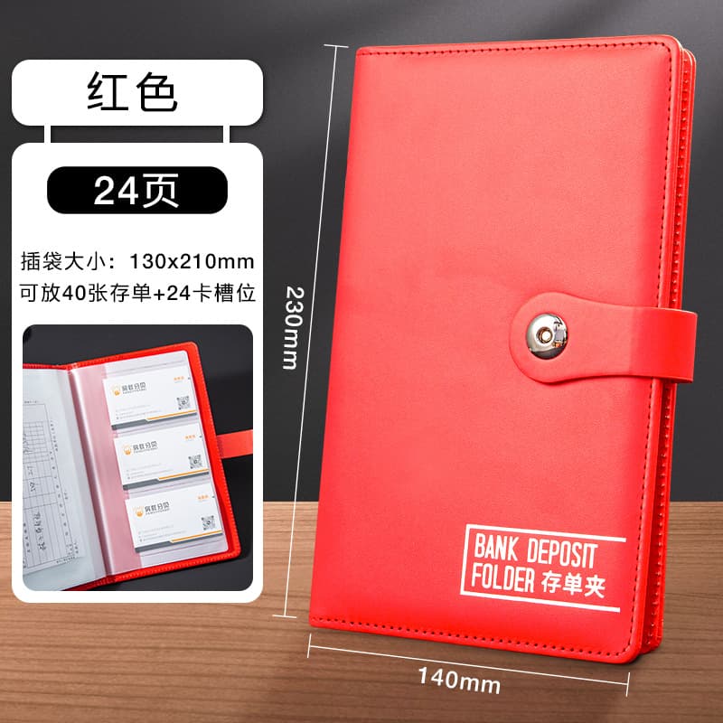 Certificate Organizer Binder for Bank Receipts, Checks, and Bills - Passbook and Receipt Holder with Loose-Leaf Magnetic Closure
