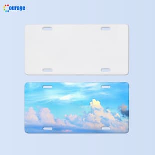 Factory Direct Cross-Border Heat Transfer Car Advertising License Plate Aluminum Frame Sublimation Blank License Plate Gift
