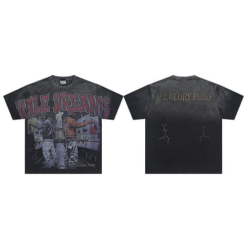 Vale Forever Valley Sport TAG BIG Vintage TEE American Streetwear Fashion T-Shirt Short Sleeve