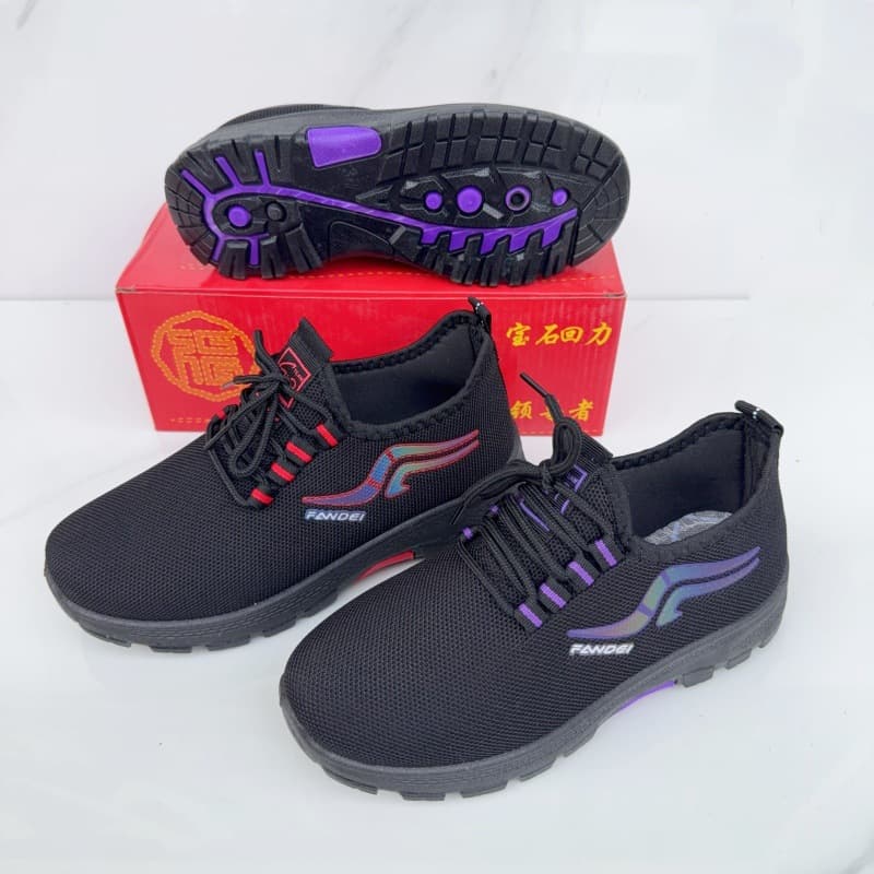 2025 Autumn Style Middle-Aged and Elderly Walking Shoes, Hiking Sole Anti-Slip Comfortable Lace-Up Slip-On Mom Casual Shoes