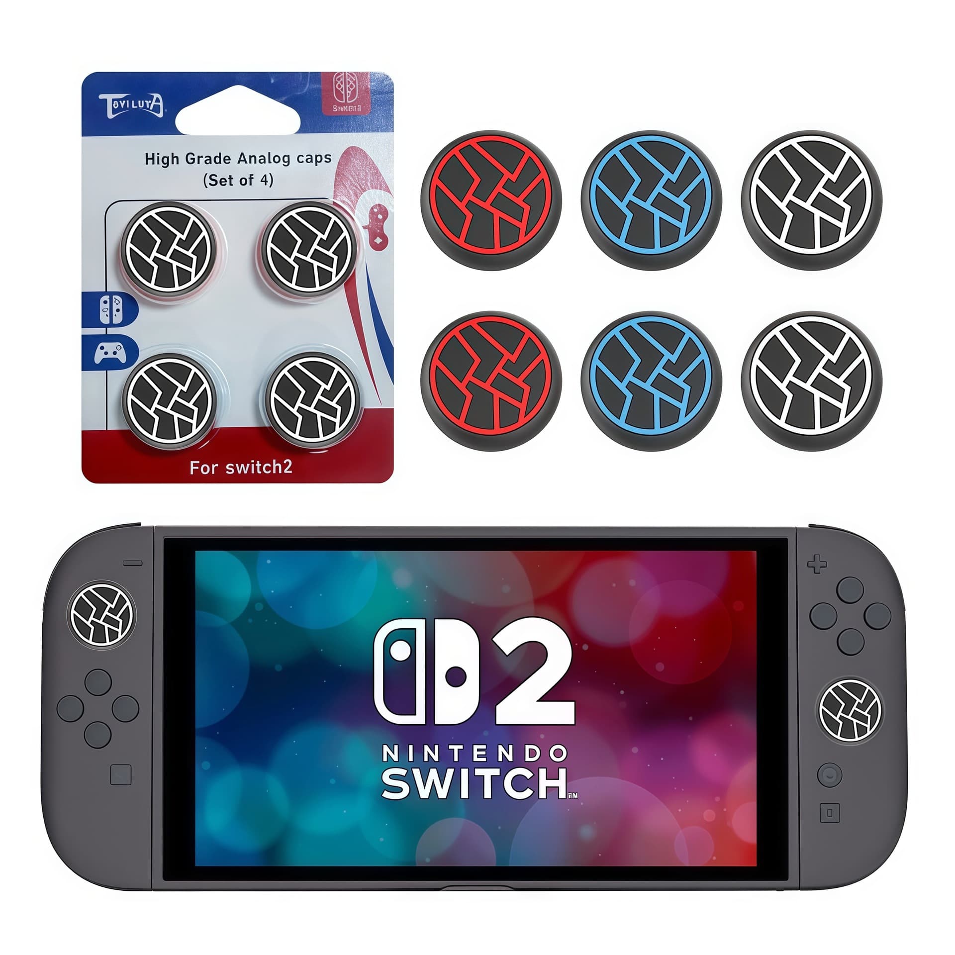 Suitable for SWITCH2 rocker cap Nintendo handle texture silicone NS2 protective cover game console anti-slip