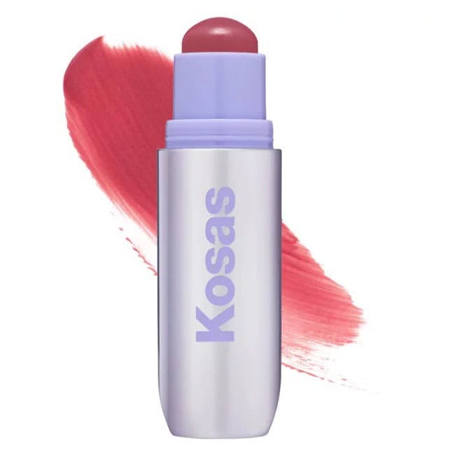 Kosas Style Blush Stick Purple Cap Silver Tube Cream Blush Natural Long-Lasting Multi-Use Cheek Color Stick Cross-Border Wholesale