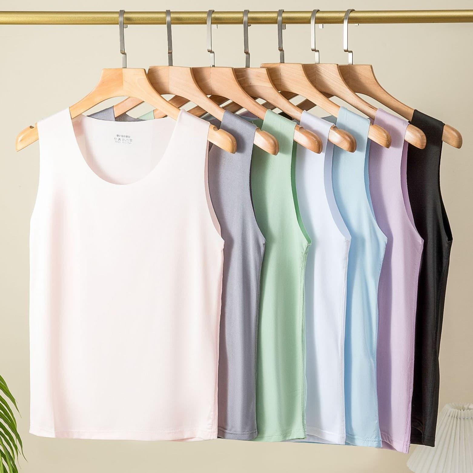 Women's Seamless Ice Silk Tank Top Summer Inner Wear Slimming Shapewear Student Slimming Camisole Cross-border Vest