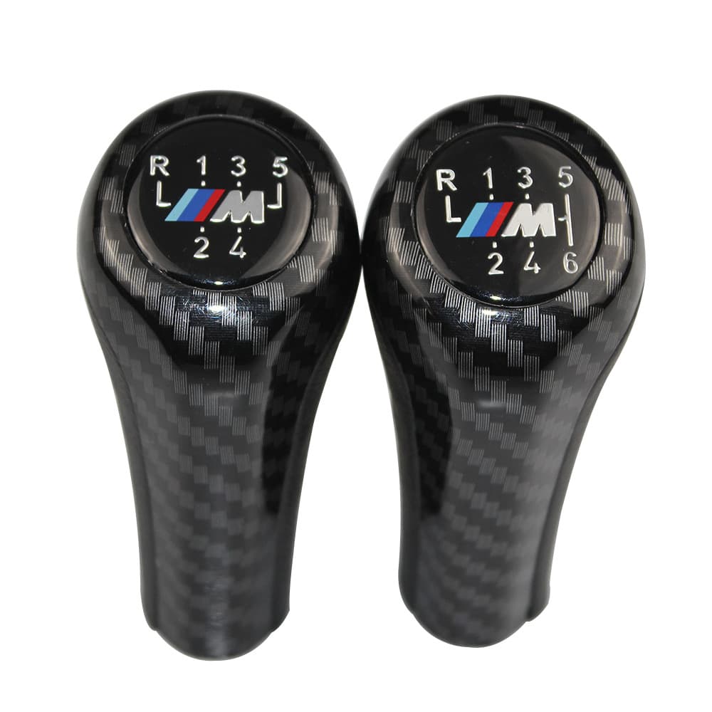 Gear Shift Knob for BMW Car Modification Carbon Fiber Pattern Shift Lever Ball Manual Transmission Stick