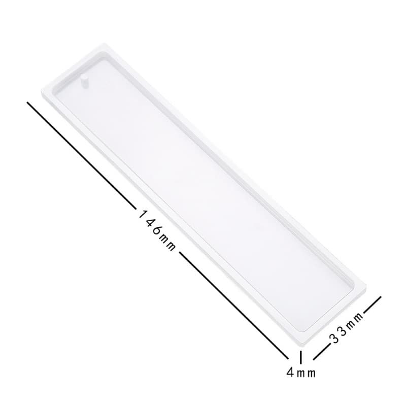 Treasure Bowl Amazon DIY Crystal Epoxy Resin Rectangular Strip Mold Rectangle Blank Bookmark Silicone Mold