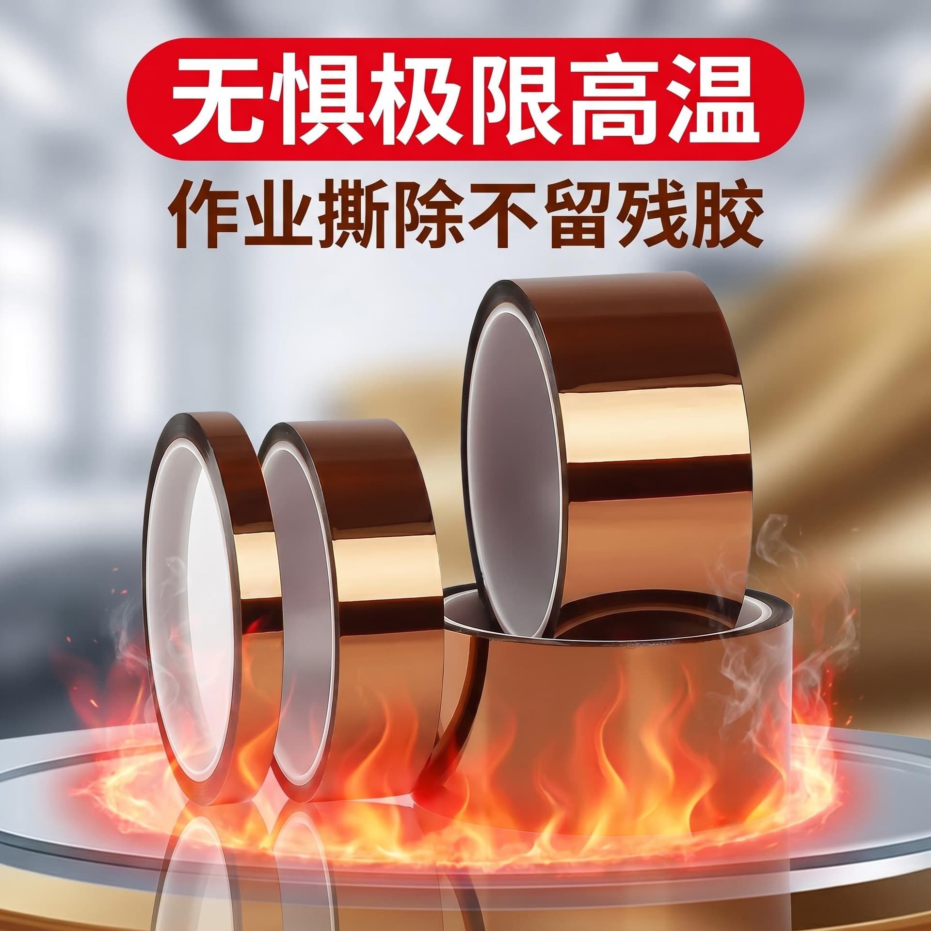 PI Gold Finger Tape Polyimide Electronic Insulation Tape High Temperature Resistant Motor Circuit Board High Temperature Tape