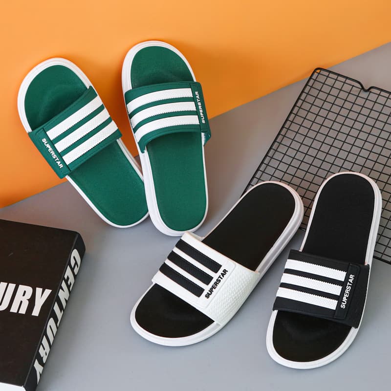 2024 New Thick Sole Summer Casual High Comfort House Slippers Anti-Slip Indoor Outdoor Men's Slippers Wholesale