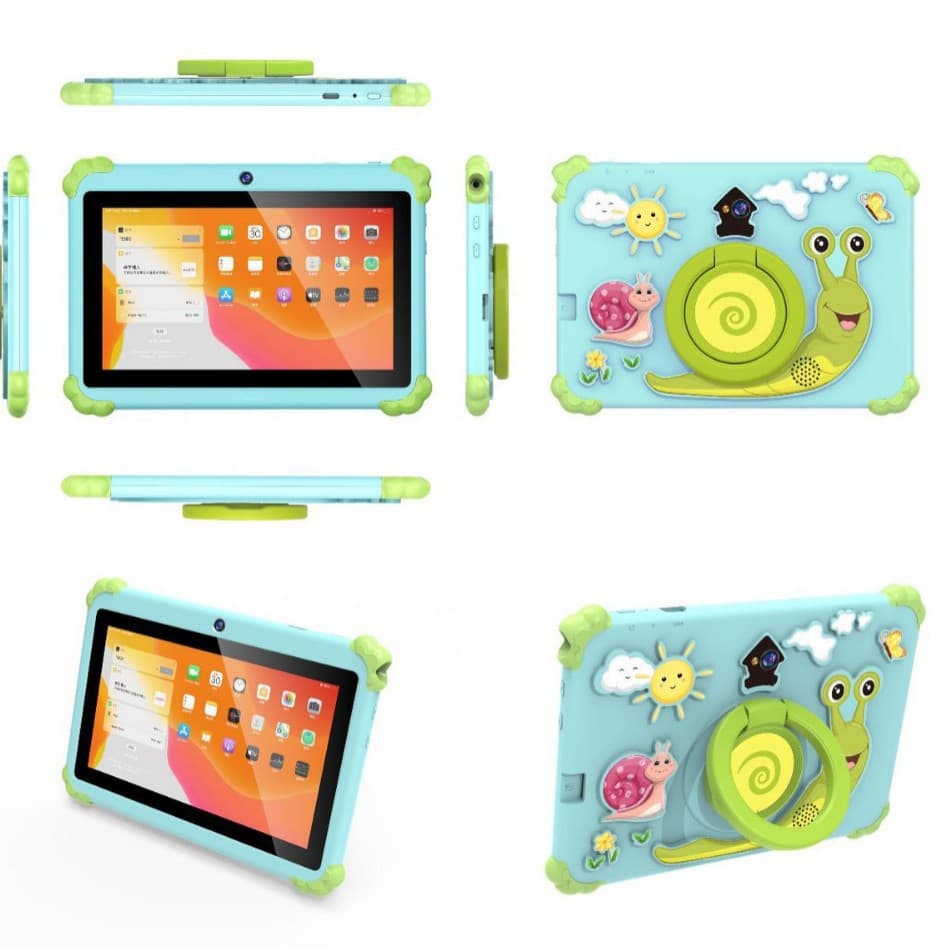 New children's tablet 7 inches 6+128 Android 14 built-in Aiwa software WIFI Bluetooth foreign trade anti-fall