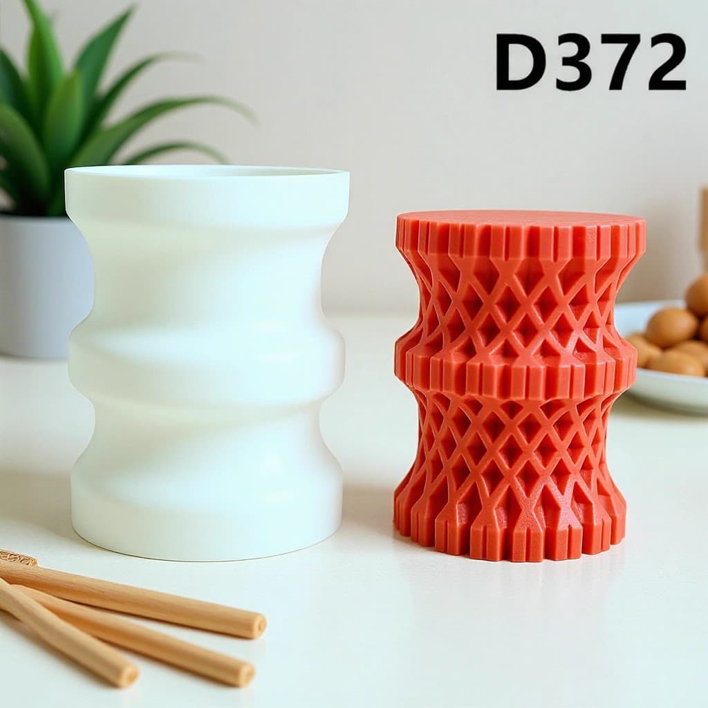 Irregular Silicone Candle Mold, Plaster Resin Mold, 3D Ripple Sphere Mold D372