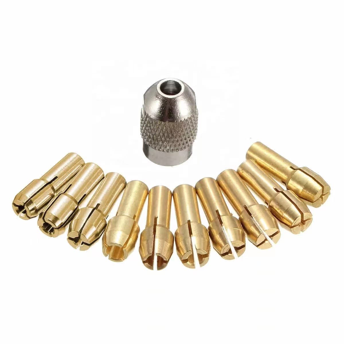 [Direct Manufacturer] Electric Grinder Hanging Grinder Brass Chuck Nut Set, Grinder Lock Nut, Brass Core 10pc