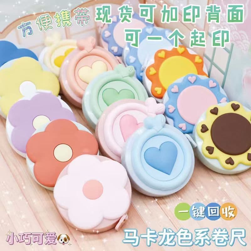 Cute Mini Portable Macaron Colorful Tape Measure Skinny Flexible Soft Small Ruler For Measuring Height Clothes Size