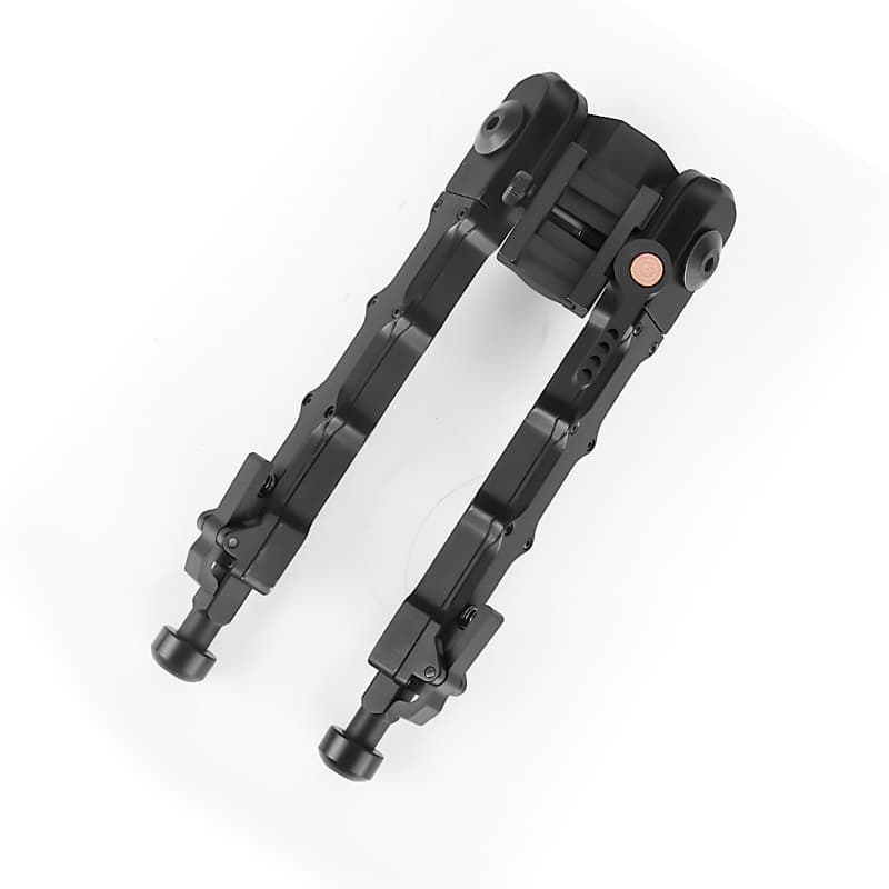 V9 One-Piece Bipod Flat Top Black Aluminum Alloy Tactical Bipod Retractable and Rotatable