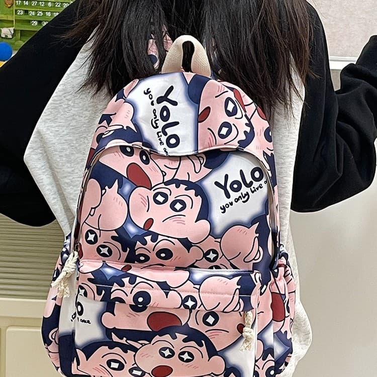 Cute Childlike Printed Backpack for Men, Lightweight and Versatile Large-Capacity Backpack for Primary School Students, Junior High School Grade School Bag Cross-Border
