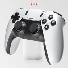 White PS2 Dual Wireless Game Controller 2-in-1 2.4G Wireless Connection Home Game Controller