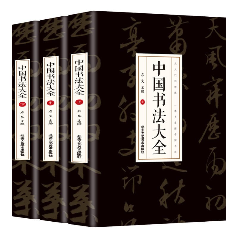 Complete Collection of Chinese Calligraphy - Upper, Middle, and Lower 3 Volumes: Basic Knowledge of Calligraphy Art from Beginner to Proficiency