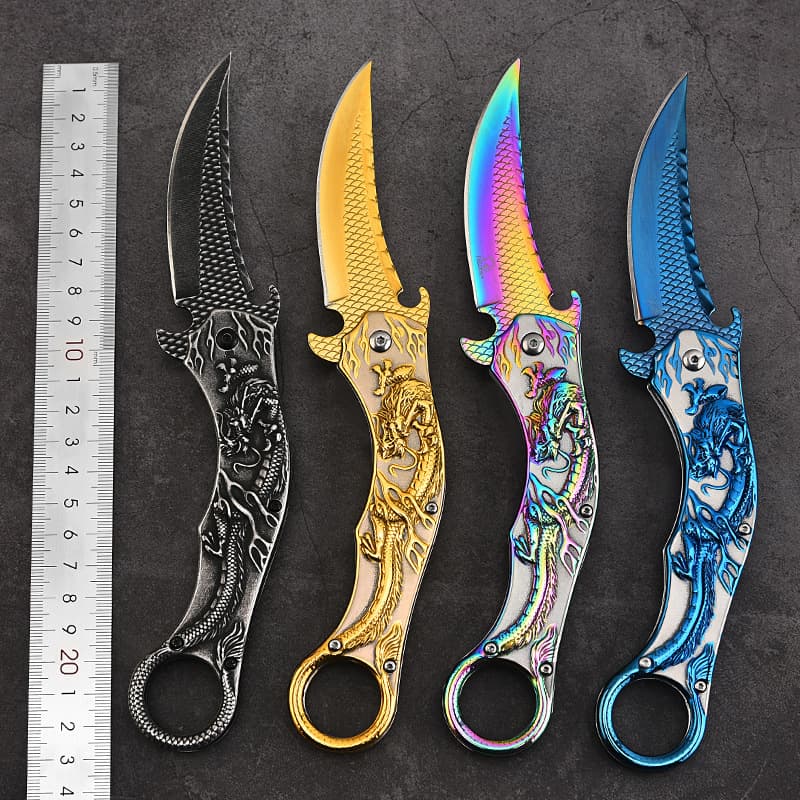 Stainless Steel Outdoor Folding Knife, Wilderness Survival Hunting Knife, Multi-Purpose Folding Knife, Creative Outdoor Knife Wholesale