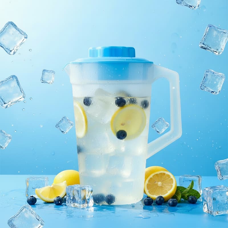 Factory Direct Plastic Cold Water Pitcher, High-Temperature Resistant, Food-Grade Commercial Water Jug, Large Capacity for Home Use, Custom Logo Available
