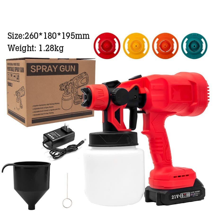 High Power Electric Paint Spray Gun, Oil Spray Gun, Latex Paint Sprayer, Household Small Lithium Battery Spray Gun, High Atomization Spray Can