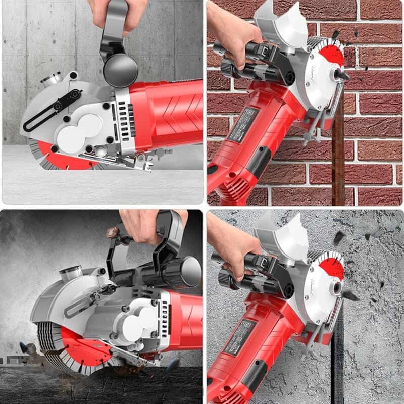 New wall grooving and slotting machine, one-time forming dust-free grooving marvel, water and electricity installation wall concrete cutting machine